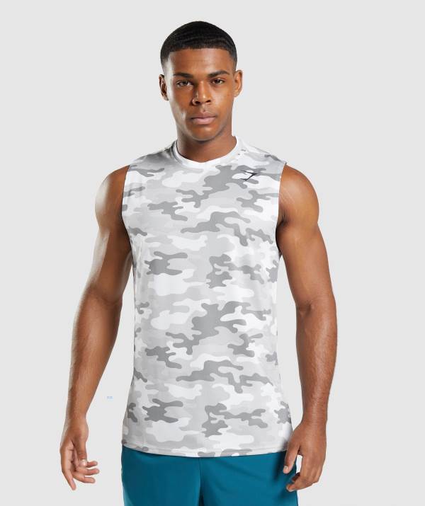 Panske Tricka Gymshark Arrival Sleeveless Svetlo Siva | UY7941628